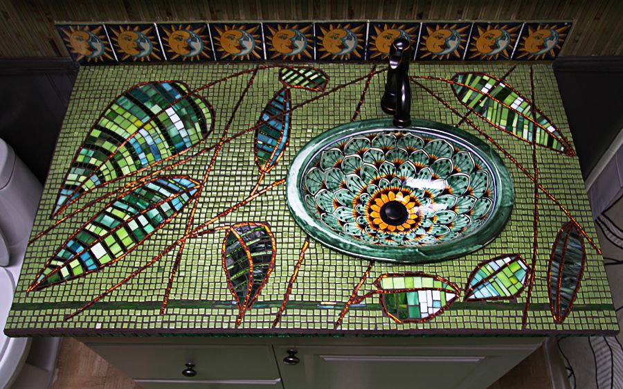 mosaic sink